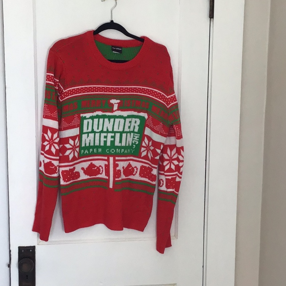 NWOT The Office Dunder Mifflin Christmas Sweater Medium